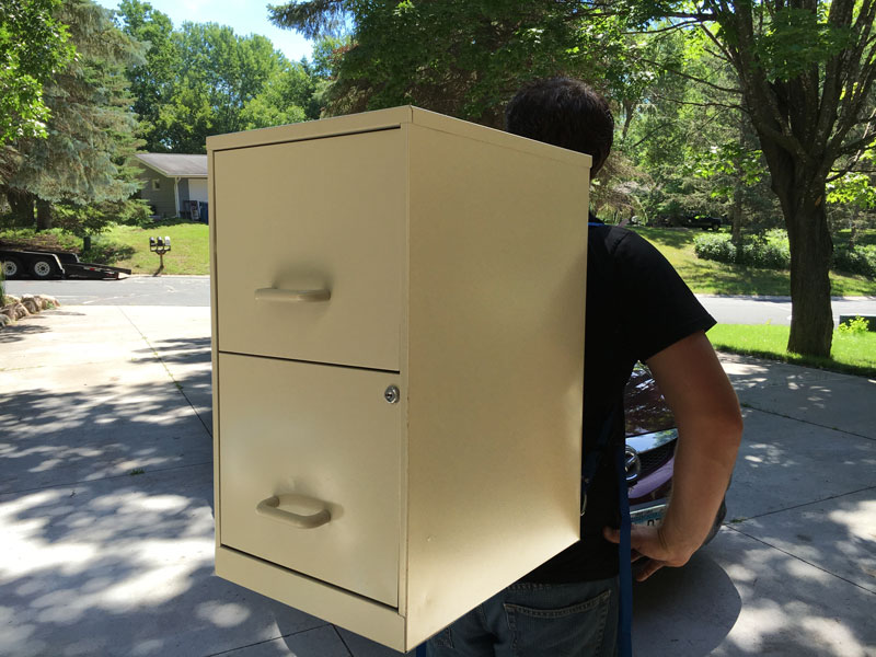 You can turn a filing cabinet into a backpack too! Read on...