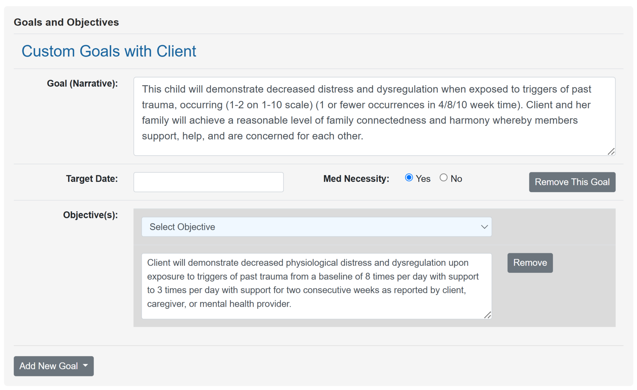 Individual Treatment Plan (ARMHS) - BreezyNotes EHR